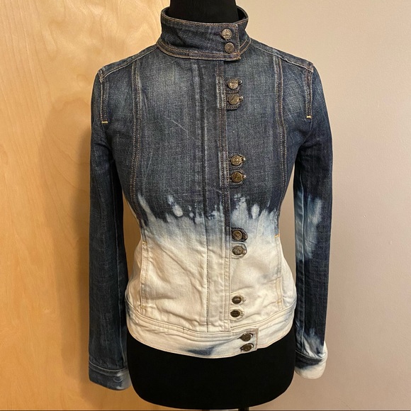 Citizens of Humanity Customized Distressed Denim Jacket Women’s Size Small - Picture 8 of 16